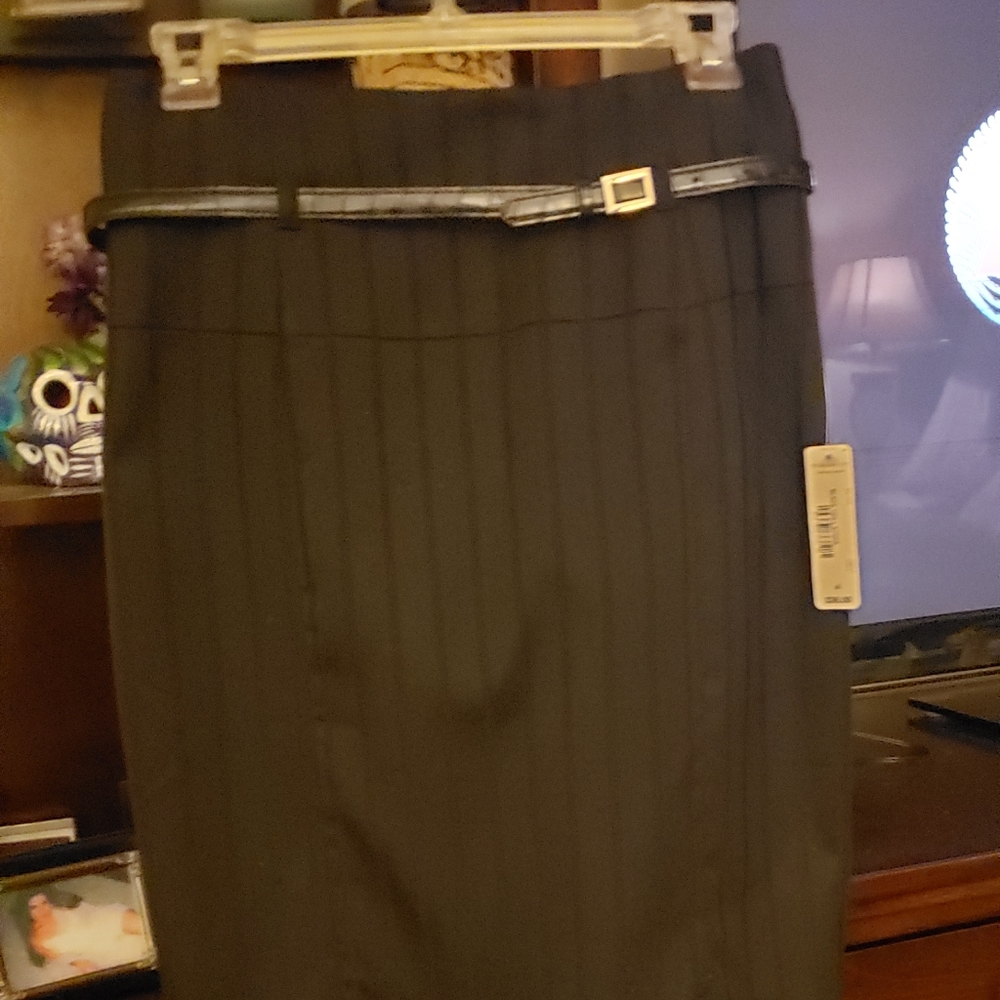 🖤 NWT Worthington Black Twill Stripe Pencil Skirt